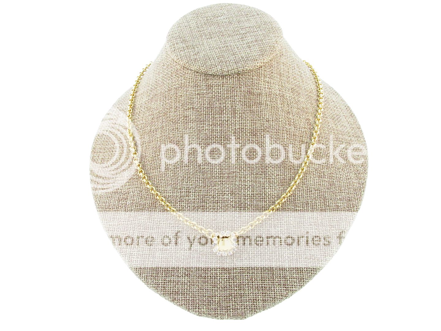 Empty Necklace 8.5mm Single Pendant With Rhinestones