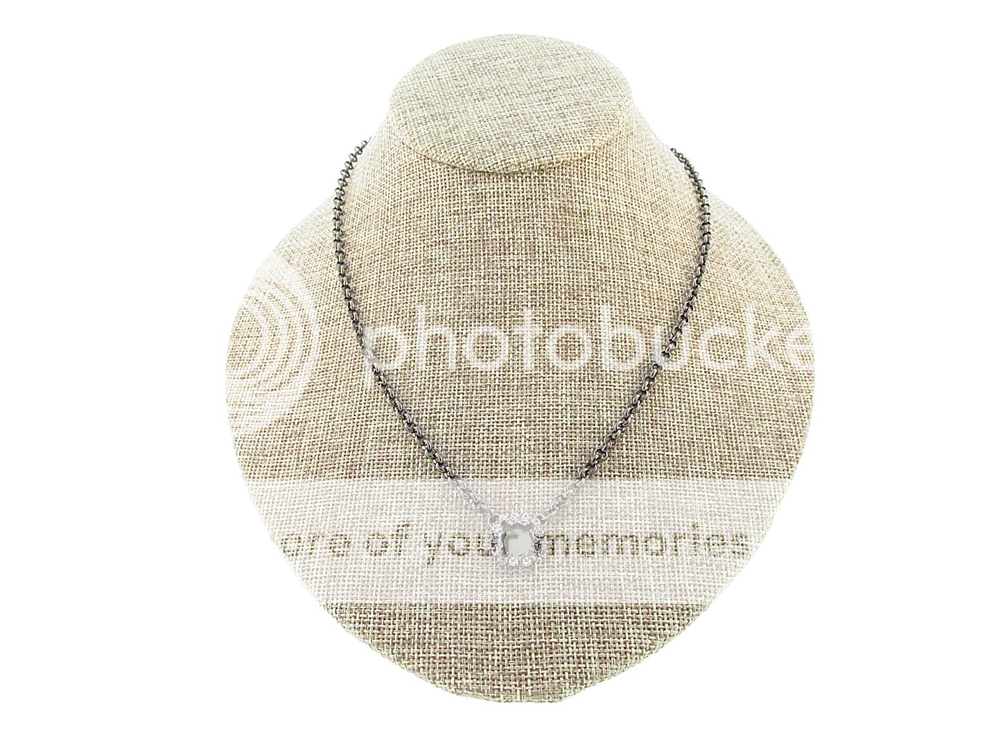 Empty Necklace 8.5mm Single Pendant With Rhinestones