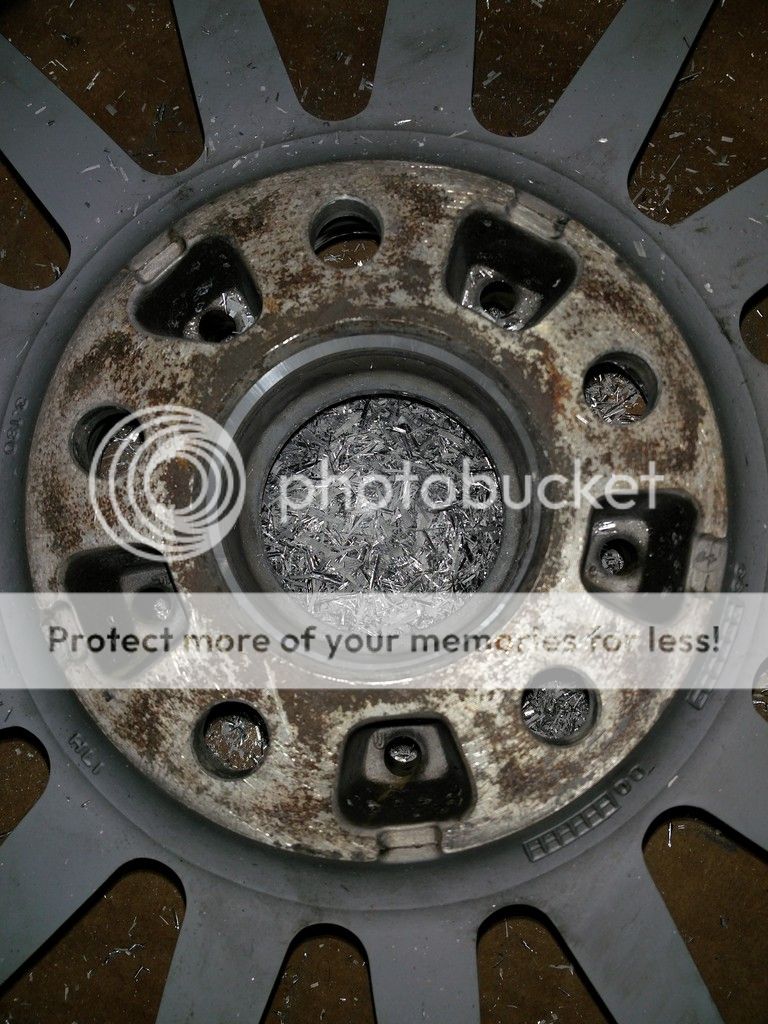 Enlarge wheel center bore with a router BimmerFest BMW Forum