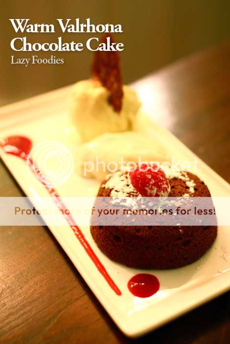 Warm Valrhona Chocolate Cake